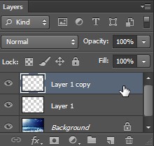 Copy the new layer